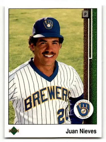 1989 Upper Deck #646 Juan Nieves Milwaukee Brewers Baseball Cards EX ID:54125 - Baseball Card Single