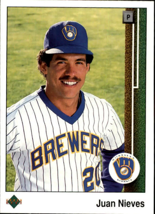 1989 Upper Deck #646 Juan Nieves NM-MT Milwaukee Brewers Baseball Card - Baseball Card Single