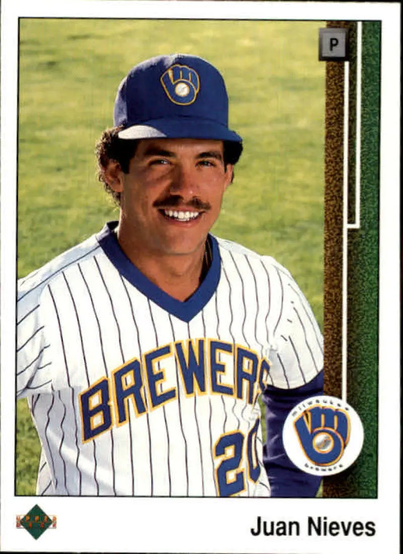 1989 Upper Deck #646 Juan Nieves NM-MT Milwaukee Brewers Baseball Card - Baseball Card Single