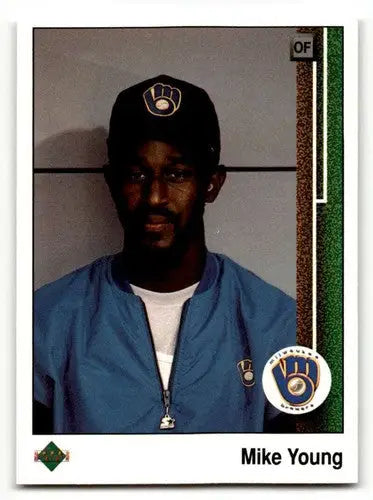 1989 Upper Deck #649 Mike Young Milwaukee Brewers Baseball Cards EX/ ID:54133 - Baseball Card Single