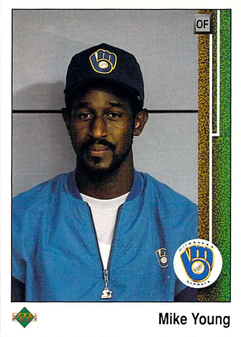 1989 Upper Deck #649 Mike Young NM-MT Milwaukee Brewers Baseball Card - Baseball Card Single