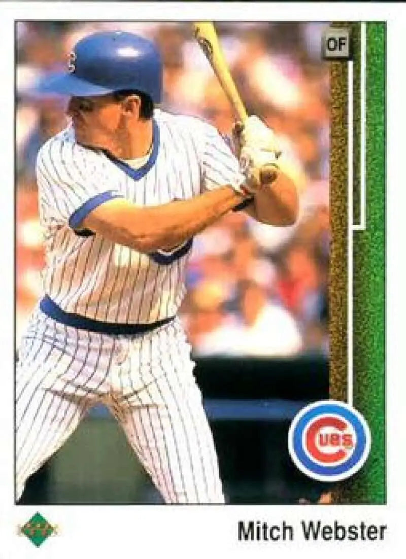 1989 Upper Deck #65 Mitch Webster NM-MT Chicago Cubs Baseball Card - Baseball Card Single