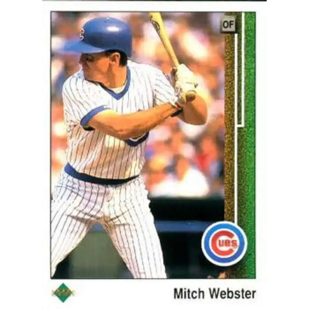 1989 Upper Deck #65 Mitch Webster NM-MT Chicago Cubs Baseball Card - Baseball Card Single