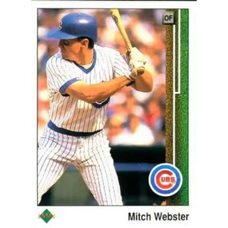 1989 Upper Deck #65 Mitch Webster NM-MT Chicago Cubs Baseball Card - Baseball Card Single