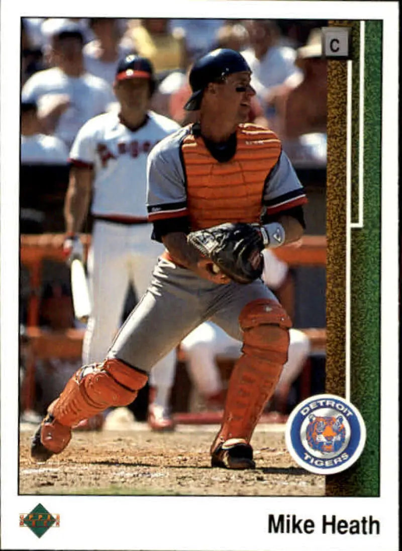 1989 Upper Deck #654 Mike Heath NM-MT Detroit Tigers Baseball Card - Baseball Card Single