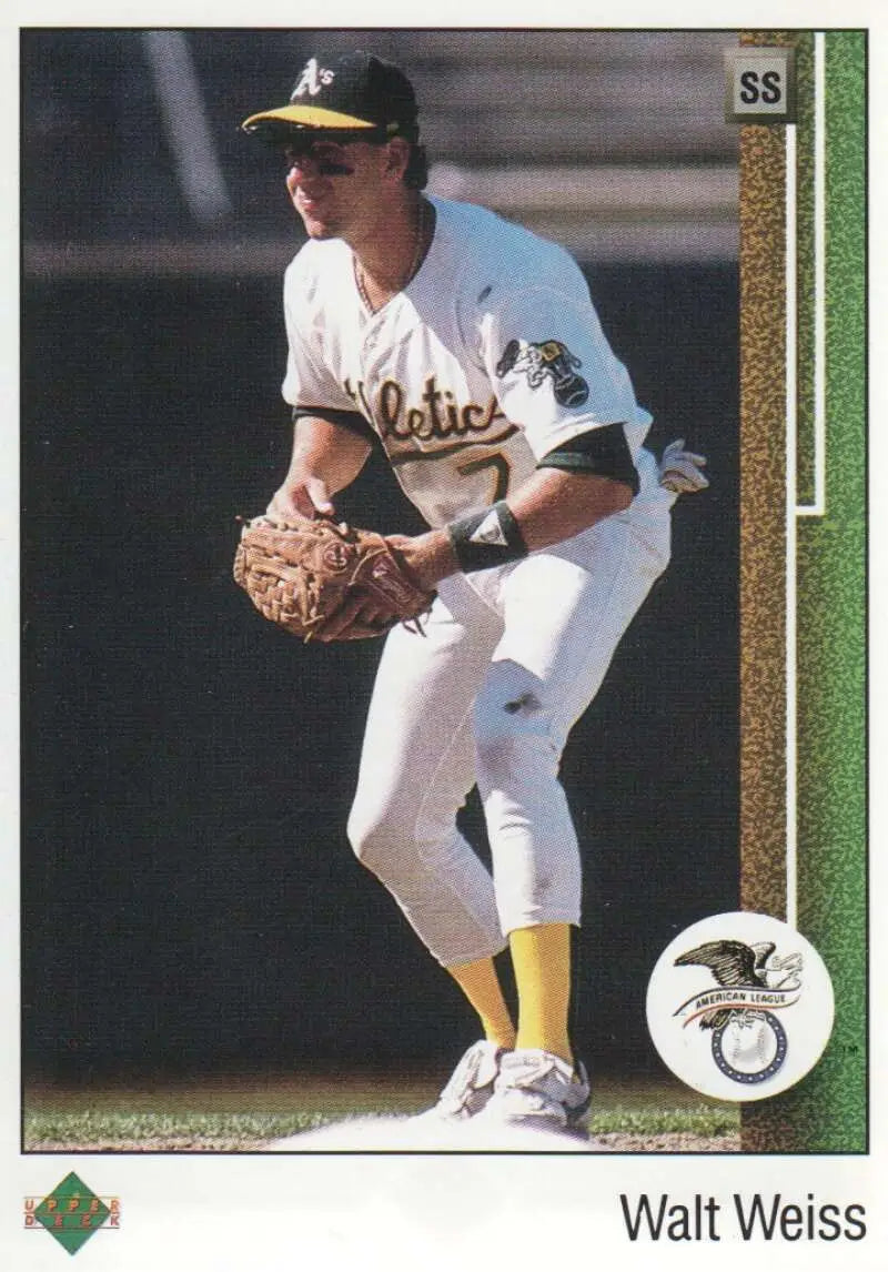 1989 Upper Deck #660 Walt Weiss NM-MT Oakland Athletics Baseball Card - Baseball Card Single