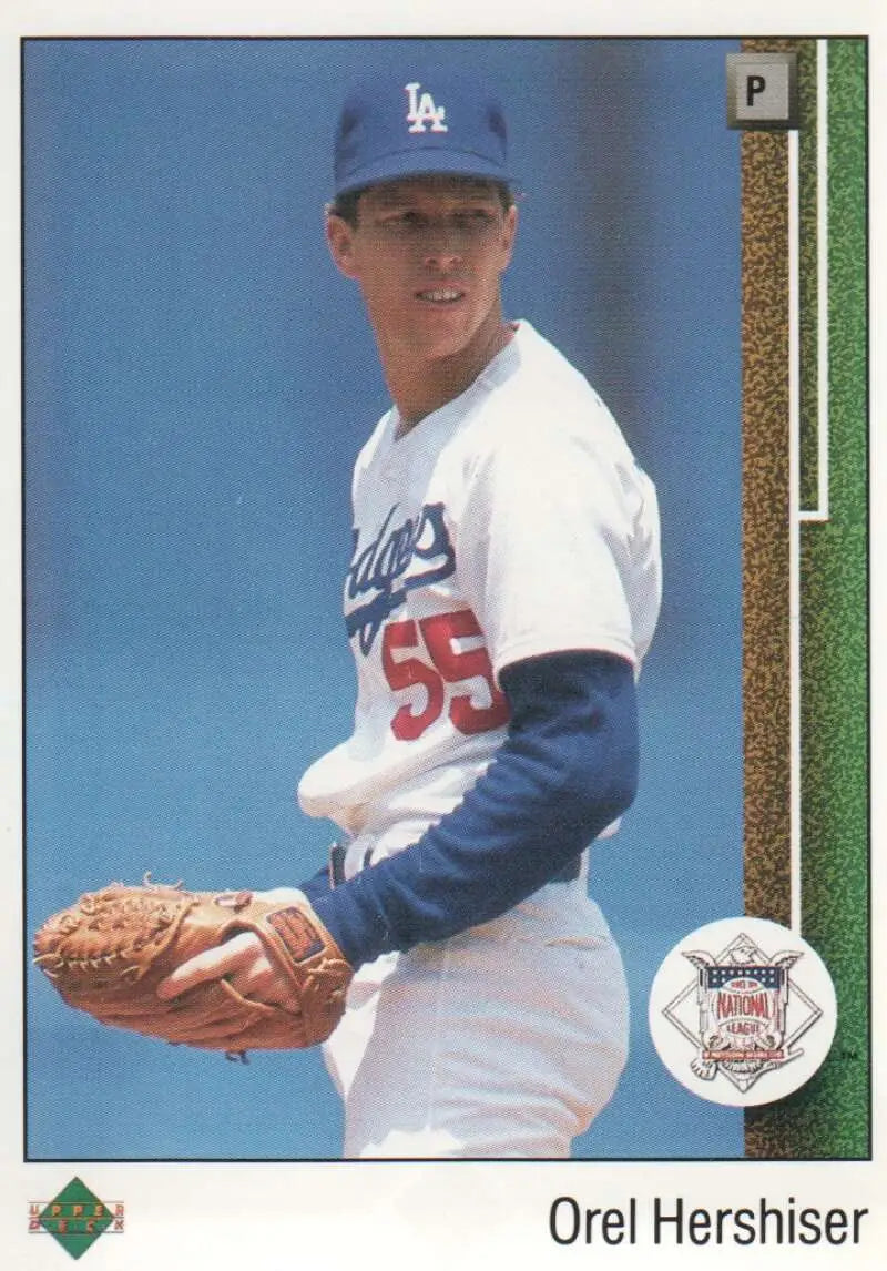 1989 Upper Deck #661 Orel Hershiser NM-MT Los Angeles Dodgers Baseball Card - Baseball Card Single