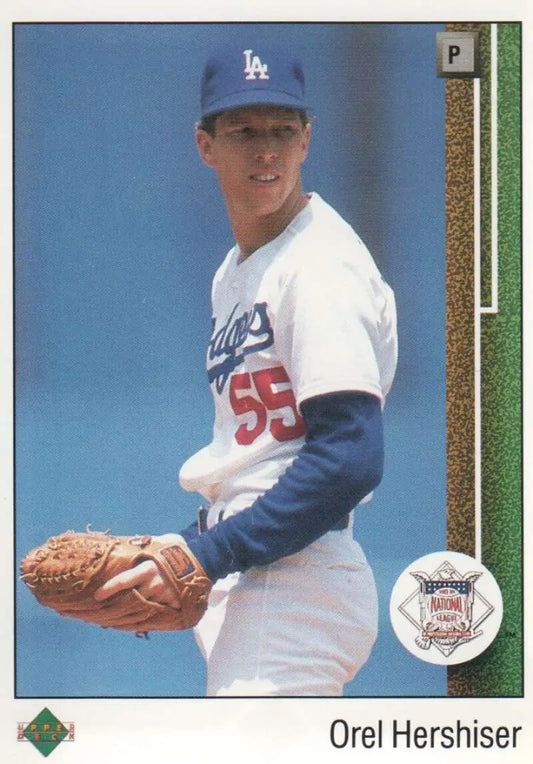 1989 Upper Deck #661 Orel Hershiser NM-MT Los Angeles Dodgers Baseball Card - Baseball Card Single
