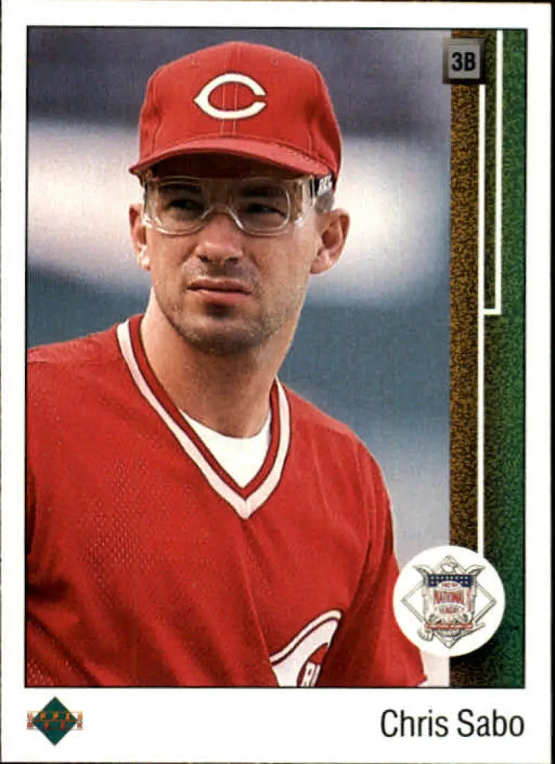 1989 Upper Deck #663 Chris Sabo NM-MT Cincinnati Reds Baseball Card - Baseball Card Single