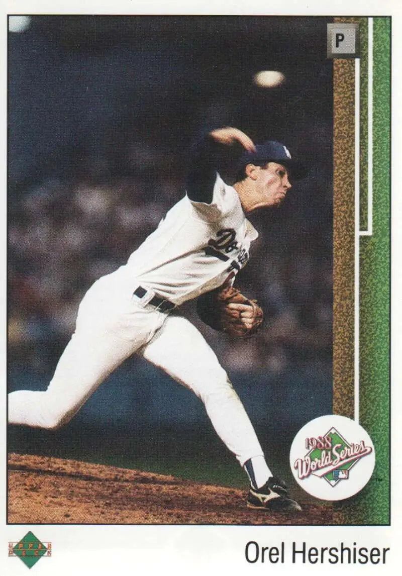 1989 Upper Deck #667 Orel Hershiser NM-MT Los Angeles Dodgers Baseball Card - Baseball Card Single