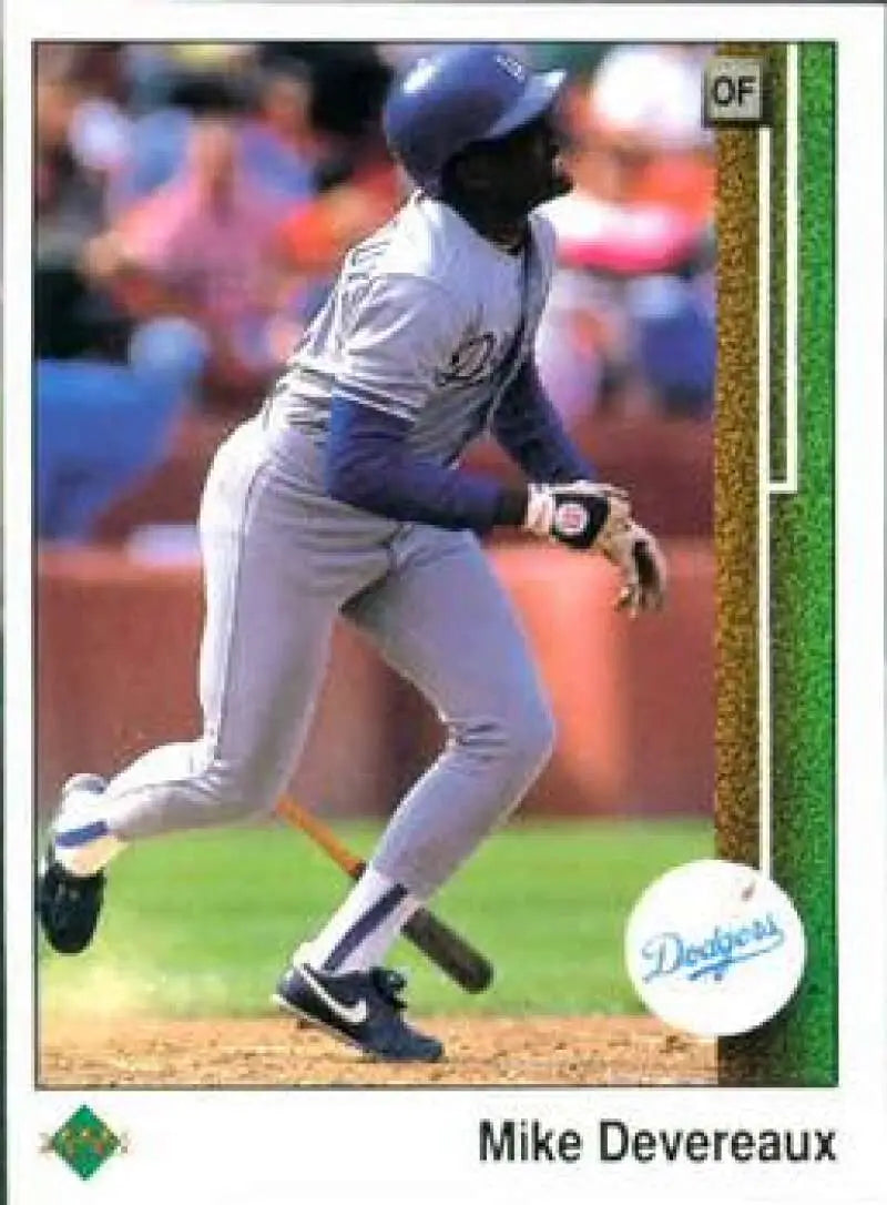1989 Upper Deck #68 Mike Devereaux NM-MT Los Angeles Dodgers Baseball Card - Baseball Card Single