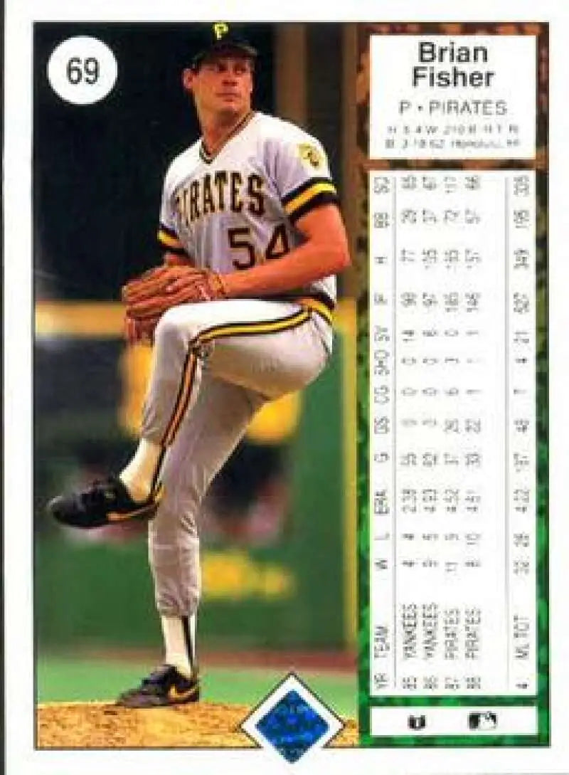 1989 Upper Deck #69 Brian Fisher NM-MT Pittsburgh Pirates Baseball Card - Baseball Card Single