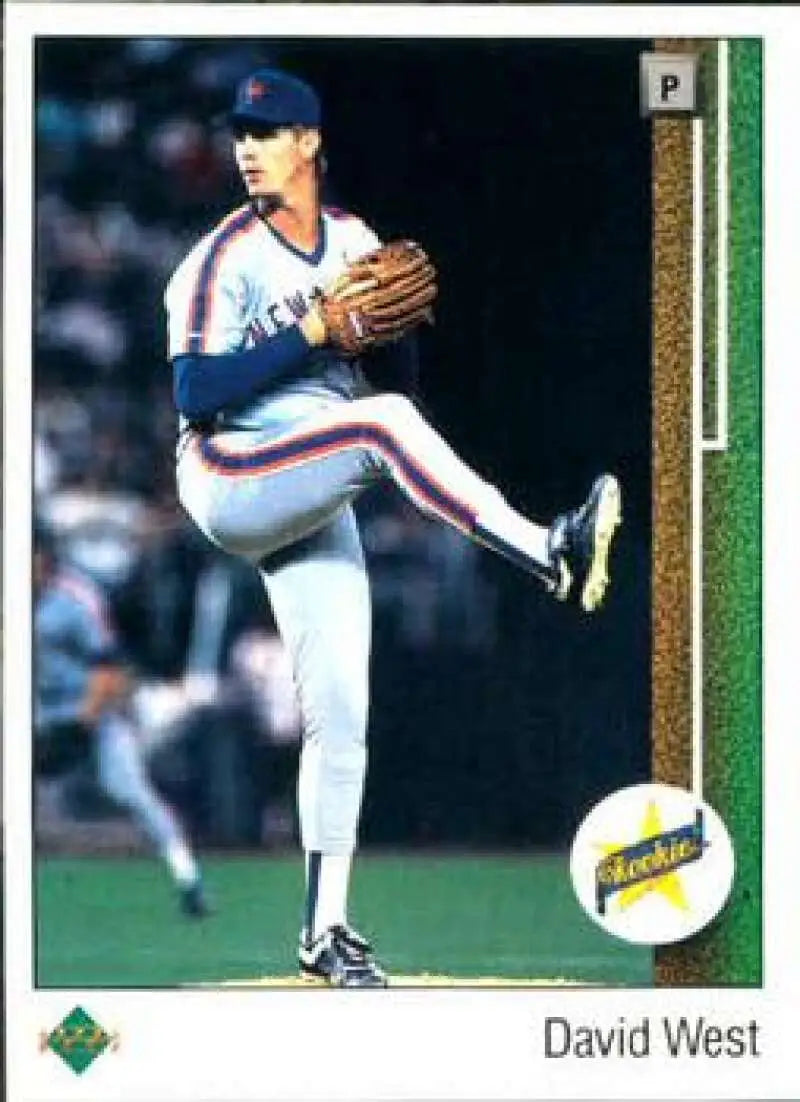 1989 Upper Deck #7 David West NM-MT RC Rookie New York Mets Baseball Card - Baseball Card Single