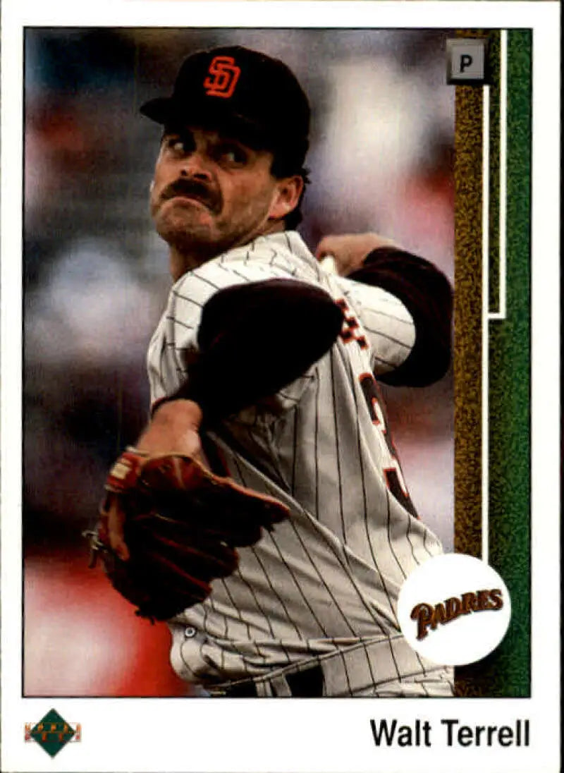1989 Upper Deck #703 Walt Terrell NM-MT San Diego Padres Baseball Card - Baseball Card Single