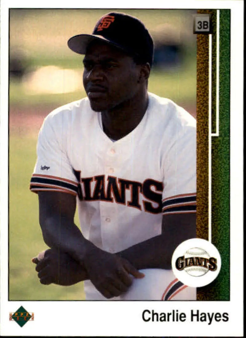 1989 Upper Deck #707 Charlie Hayes NM-MT RC Rookie San Francisco Giants Baseball Card - Baseball Card Single