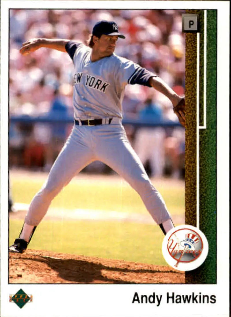 1989 Upper Deck #708 Andy Hawkins NM-MT New York Yankees Baseball Card - Baseball Card Single