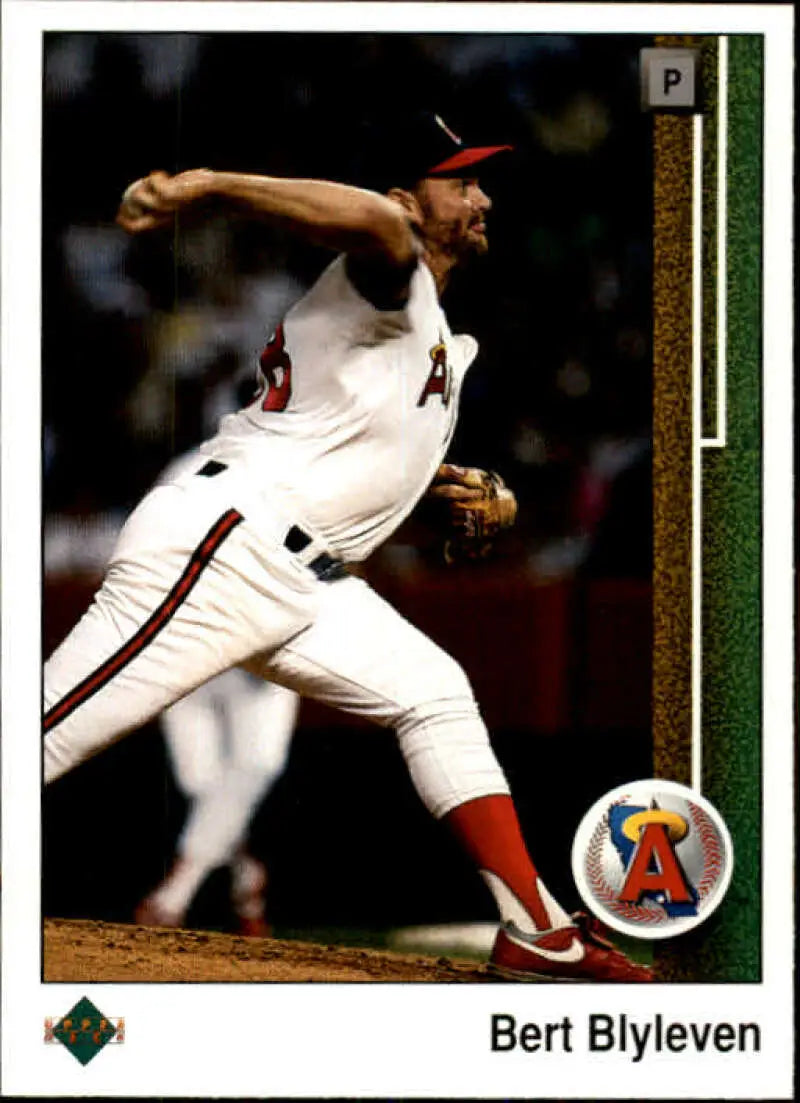 1989 Upper Deck #712 Bert Blyleven NM-MT California Angels Baseball Card - Baseball Card Single