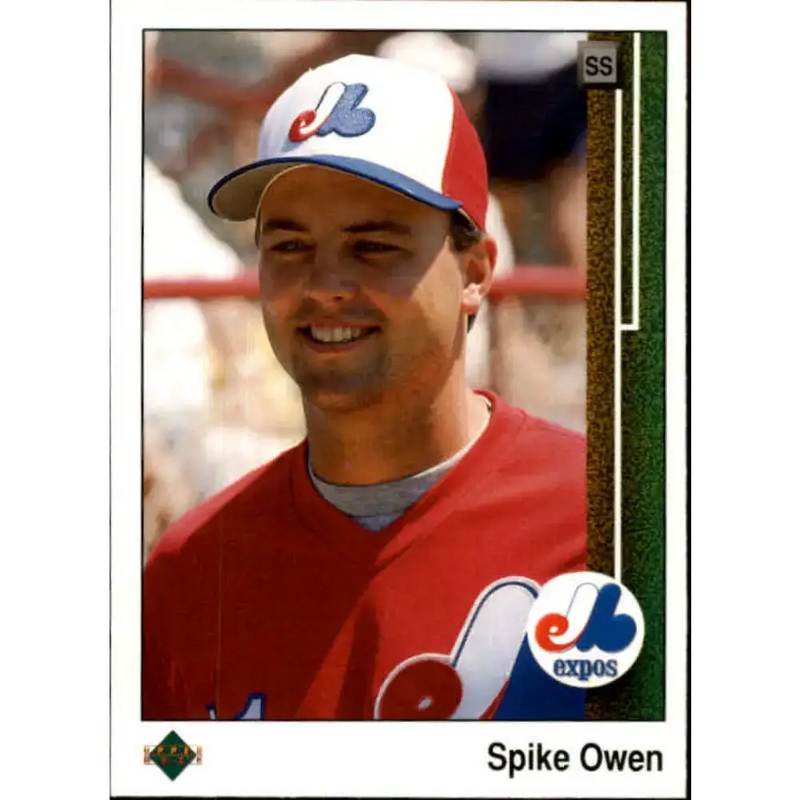 1989 Upper Deck #717 Spike Owen NM-MT Montreal Expos Baseball Card - Baseball Card Single