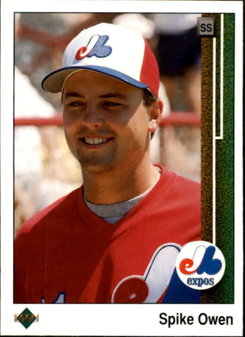 1989 Upper Deck #717 Spike Owen NM-MT Montreal Expos Baseball Card - Baseball Card Single