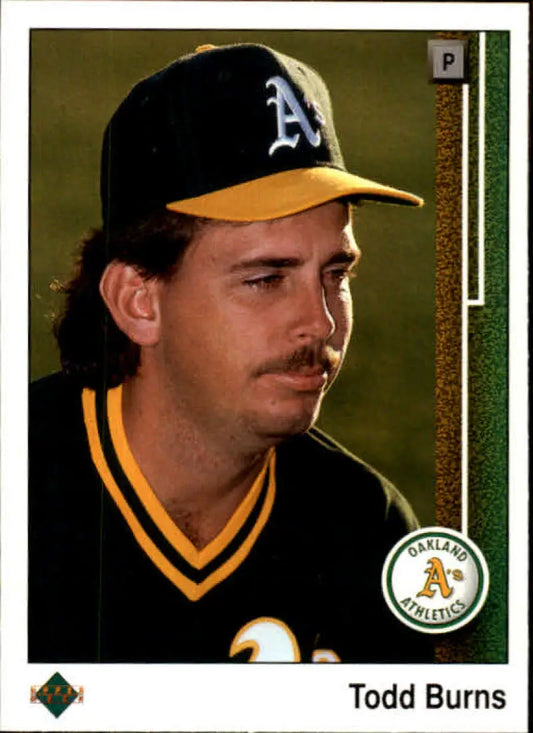 1989 Upper Deck #718 Todd Burns NM-MT RC Rookie Oakland Athletics Baseball Card - Baseball Card Single