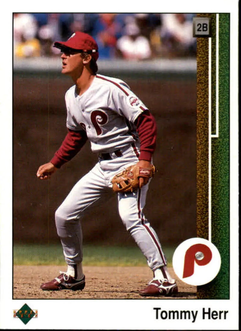 1989 Upper Deck #720 Tom Herr NM-MT Philadelphia Phillies Baseball Card - Baseball Card Single
