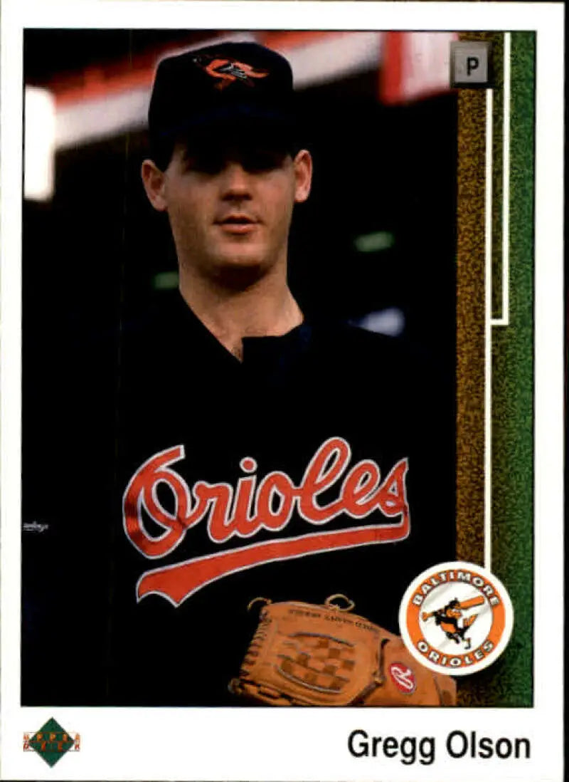1989 Upper Deck #723 Gregg Olson NM-MT RC Rookie Baltimore Orioles Baseball Card - Baseball Card Single