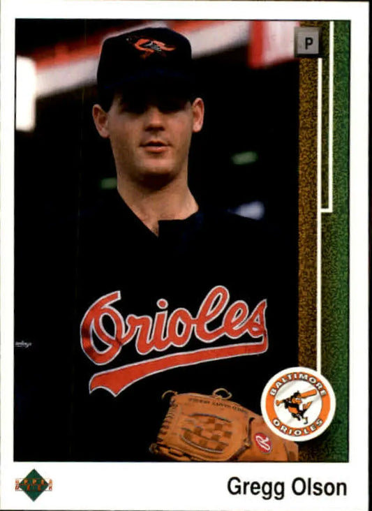 1989 Upper Deck #723 Gregg Olson NM-MT RC Rookie Baltimore Orioles Baseball Card - Baseball Card Single