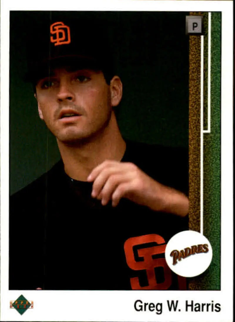 1989 Upper Deck #724 Greg Harris NM-MT RC Rookie San Diego Padres Baseball Card - Baseball Card Single