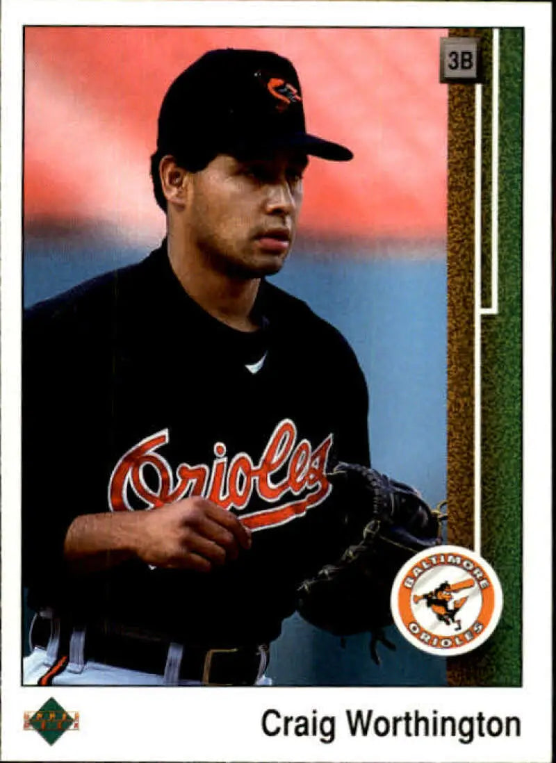 1989 Upper Deck #725 Craig Worthington NM-MT Baltimore Orioles Baseball Card - Baseball Card Single