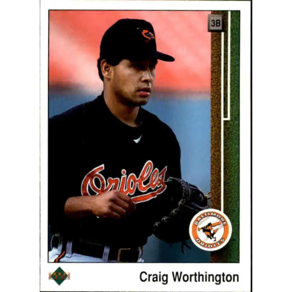 1989 Upper Deck #725 Craig Worthington NM-MT Baltimore Orioles Baseball Card - Baseball Card Single