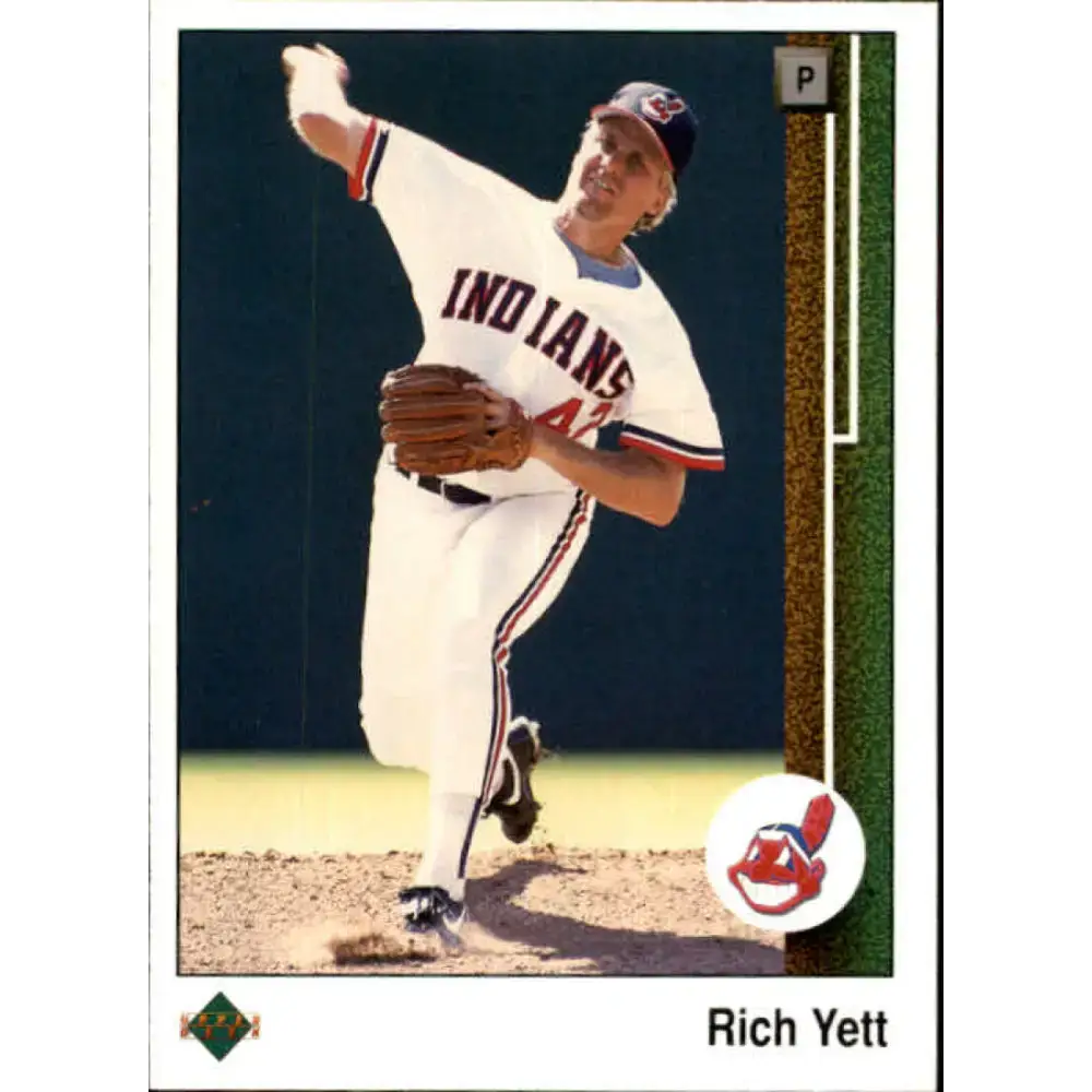 1989 Upper Deck #728 Rich Yett NM-MT Cleveland Indians Baseball Card - Baseball Card Single