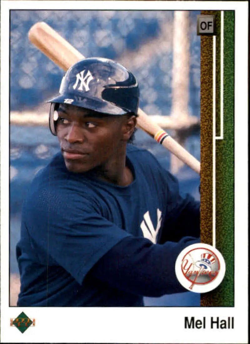 1989 Upper Deck #729 Mel Hall NM-MT New York Yankees Baseball Card - Baseball Card Single