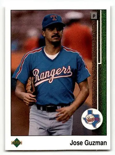 Original gloss 1989 Upper Deck Jose Guzman Texas Rangers baseball card