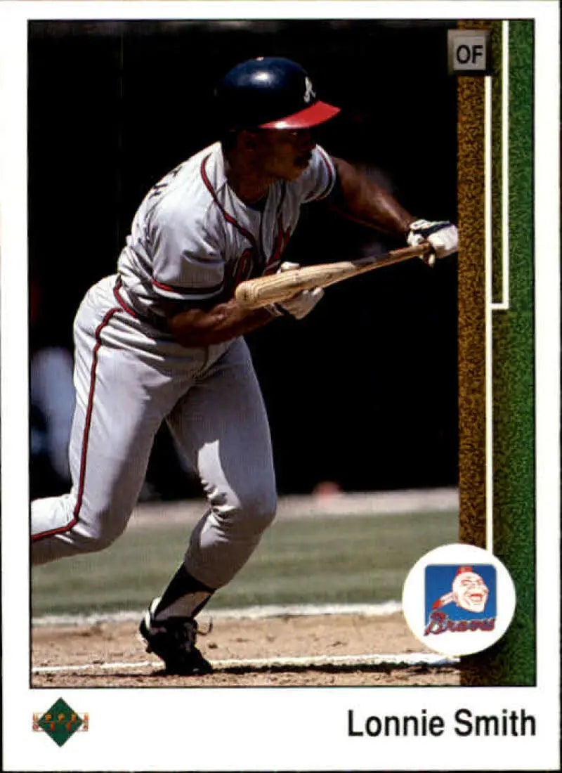 1989 Upper Deck #731 Lonnie Smith NM-MT Atlanta Braves Baseball Card - Baseball Card Single