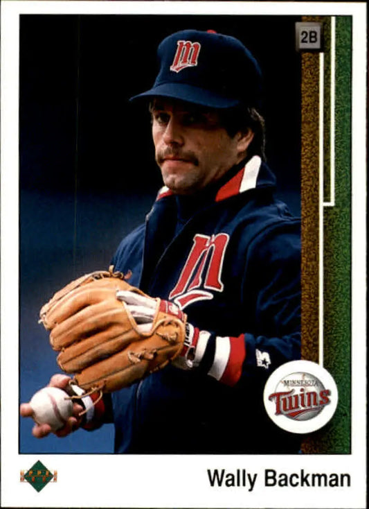 1989 Upper Deck #732 Wally Backman NM-MT Minnesota Twins Baseball Card - Baseball Card Single