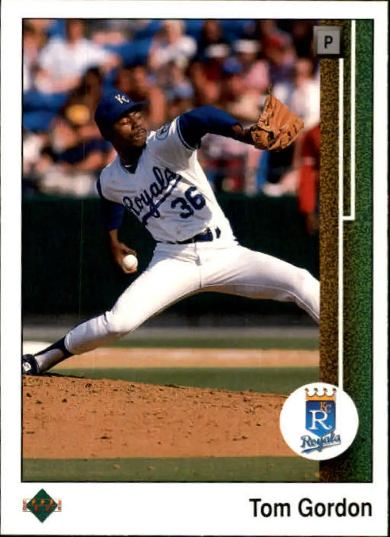 1989 Upper Deck #736 Tom Gordon NM-MT RC Rookie Kansas City Royals Baseball Card - Baseball Card Single