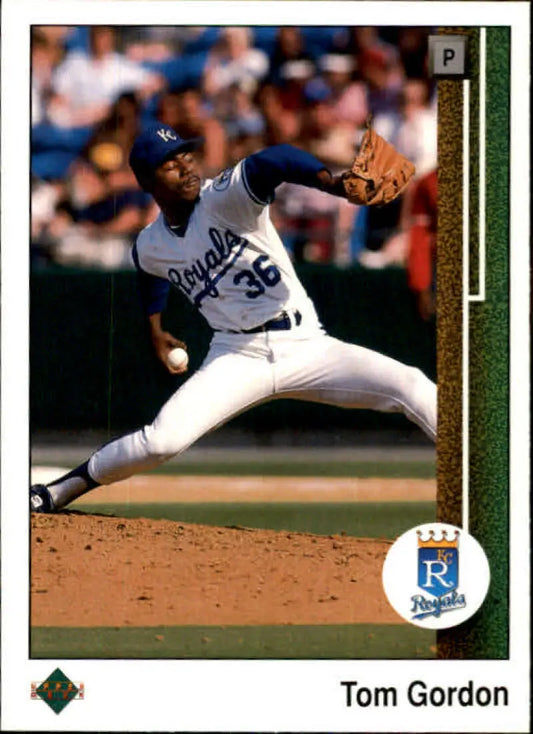 1989 Upper Deck #736 Tom Gordon NM-MT RC Rookie Kansas City Royals Baseball Card - Baseball Card Single