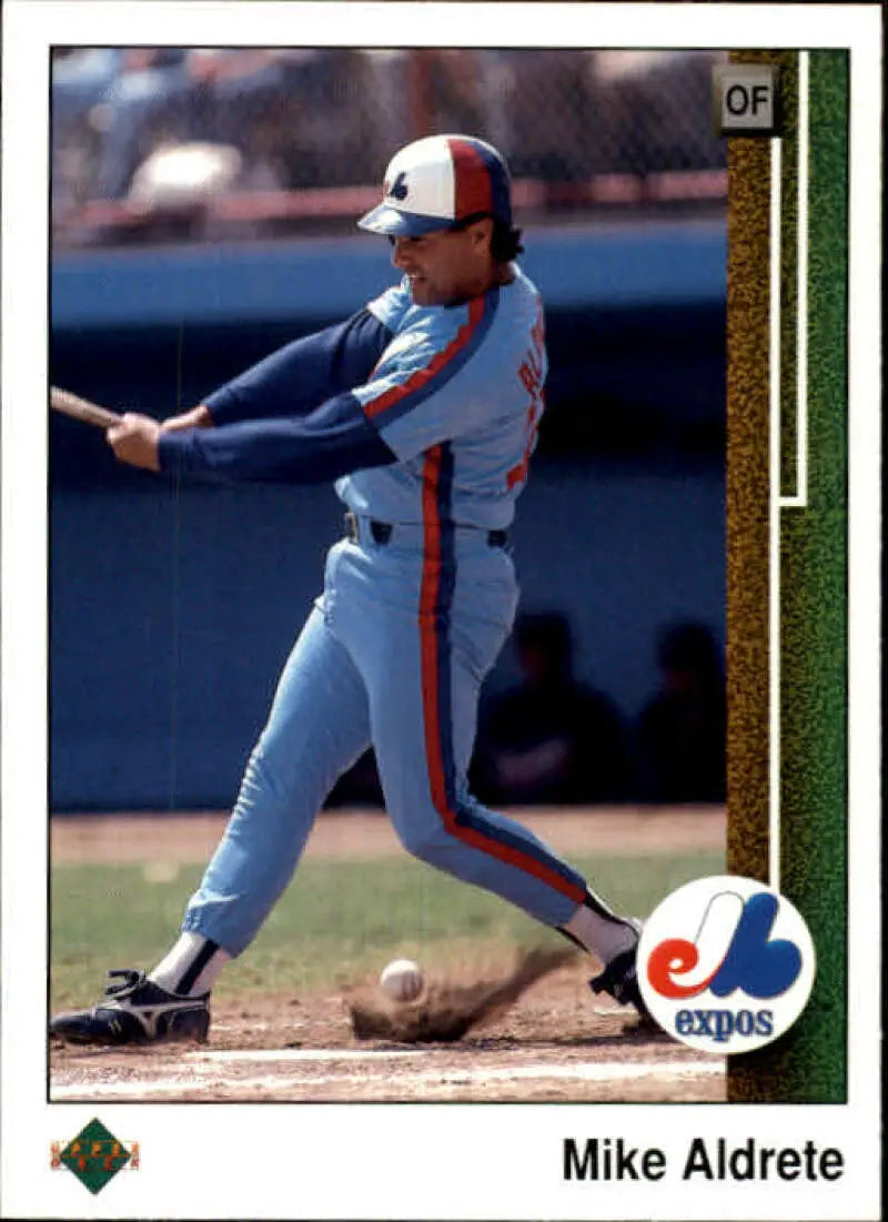 1989 Upper Deck #738 Mike Aldrete NM-MT Montreal Expos Baseball Card - Baseball Card Single