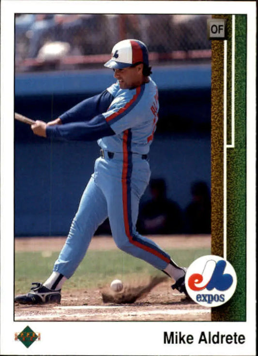 1989 Upper Deck #738 Mike Aldrete NM-MT Montreal Expos Baseball Card - Baseball Card Single
