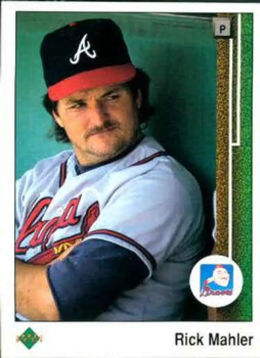 1989 Upper Deck #74 Rick Mahler NM-MT Atlanta Braves Baseball Card - Baseball Card Single