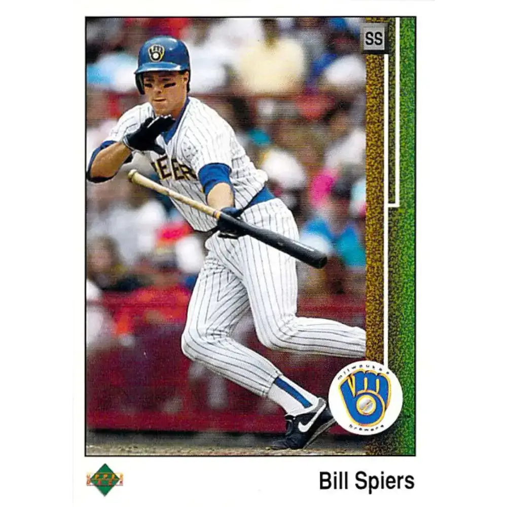 1989 Upper Deck #745 Bill Spiers NM-MT RC Rookie Milwaukee Brewers Baseball Card - Baseball Card Single