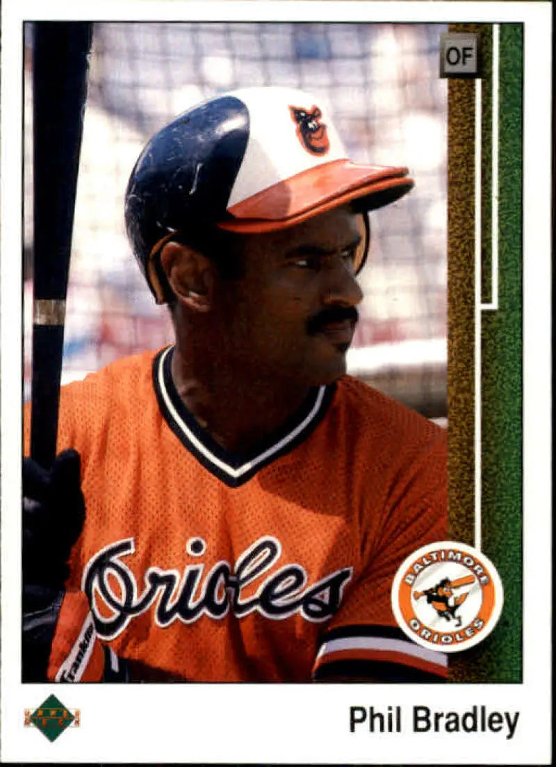 1989 Upper Deck #749 Phil Bradley NM-MT Baltimore Orioles Baseball Card - Baseball Card Single
