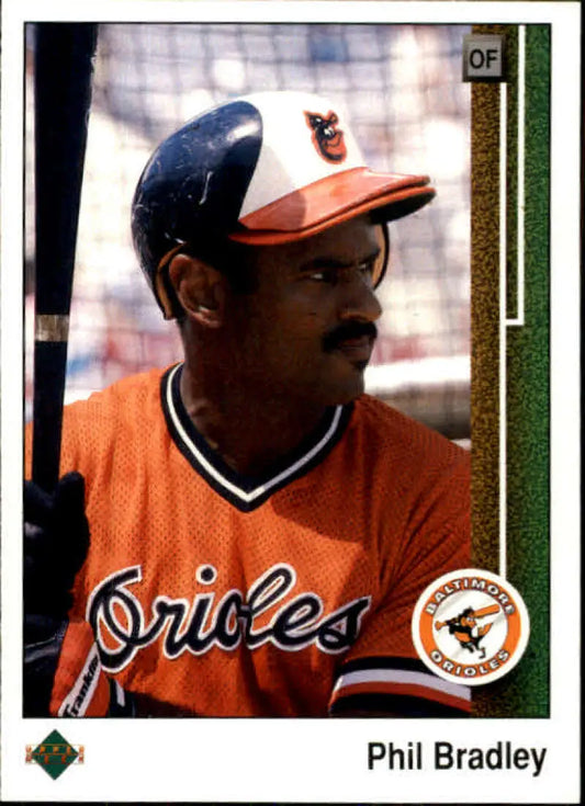 1989 Upper Deck #749 Phil Bradley NM-MT Baltimore Orioles Baseball Card - Baseball Card Single