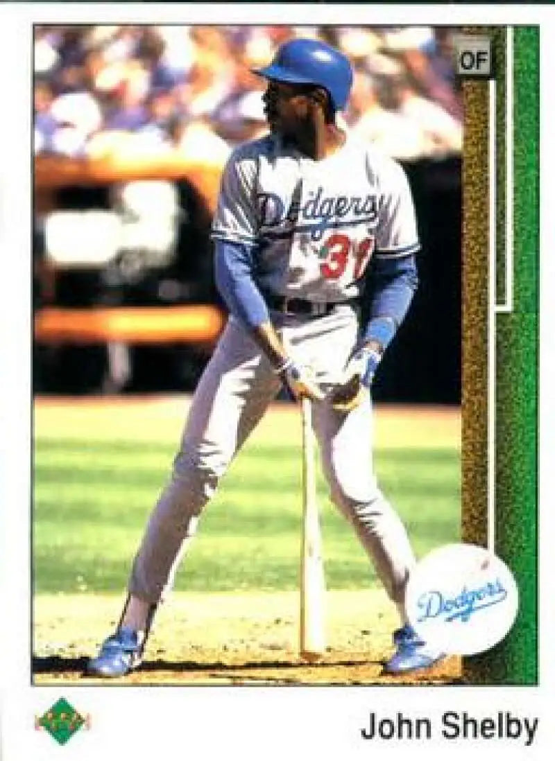 1989 Upper Deck #75 John Shelby NM-MT Los Angeles Dodgers Baseball Card - Baseball Card Single