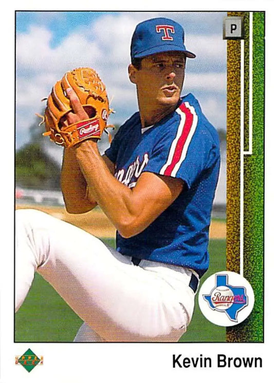 1989 Upper Deck #752 Kevin Brown NM-MT Texas Rangers Baseball Card - Baseball Card Single
