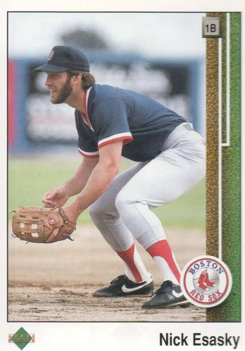 1989 Upper Deck #757 Nick Esasky NM-MT Boston Red Sox Baseball Card - Baseball Card Single