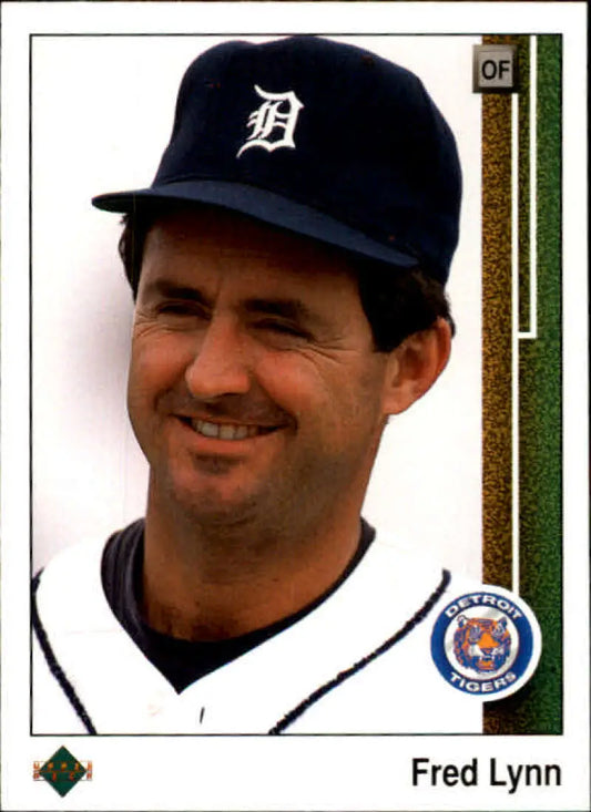 1989 Upper Deck #761 Fred Lynn NM-MT Detroit Tigers Baseball Card - Baseball Card Single