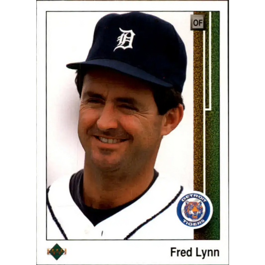 1989 Upper Deck #761 Fred Lynn NM-MT Detroit Tigers Baseball Card - Baseball Card Single