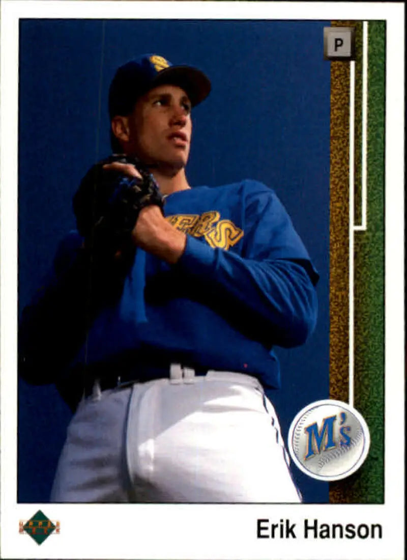 1989 Upper Deck #766 Erik Hanson NM-MT RC Rookie Seattle Mariners Baseball Card - Baseball Card Single