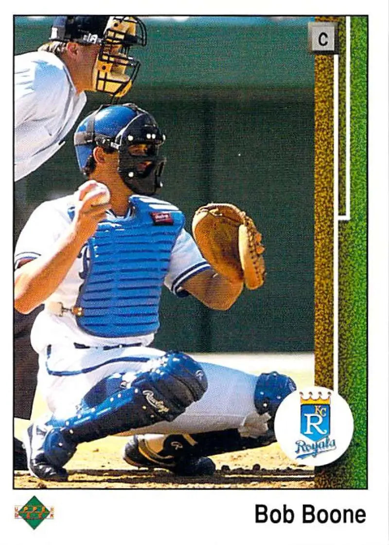 1989 Upper Deck #767 Bob Boone NM-MT Kansas City Royals Baseball Card - Baseball Card Single